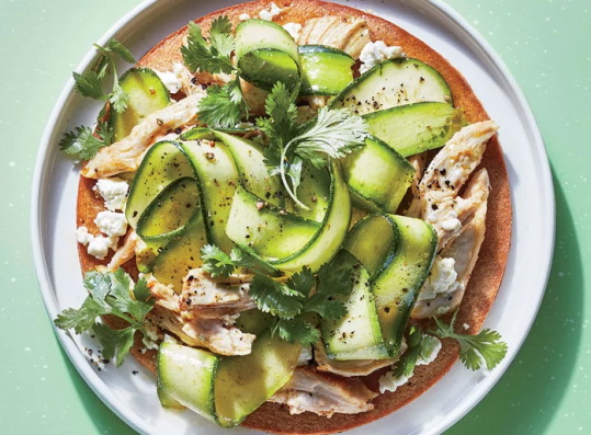 Roasted Chicken and Zucchini Ribbon Salad